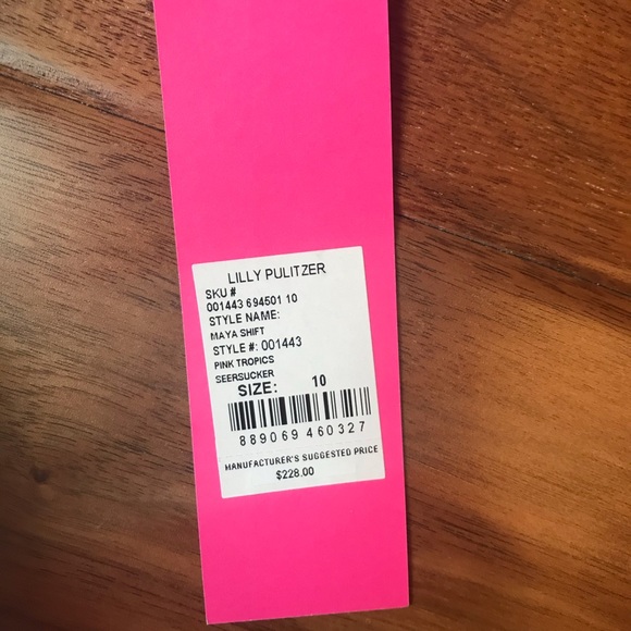 Lilly Pulitzer Pink Tropics Maya Shift Dress Size 10 NEW - Picture 8 of 13